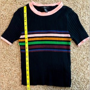Forever 21 Ribbed Colors Crop Top size medium